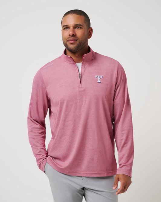 Travis Mathew For Sale Texas Rangers Time To Tailgate Quarter Zip Men|New