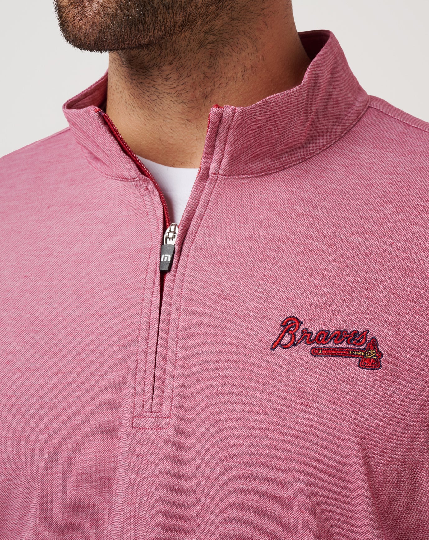 Travis Mathew Discount Atlanta Braves Time To Tailgate Quarter Zip Men|New
