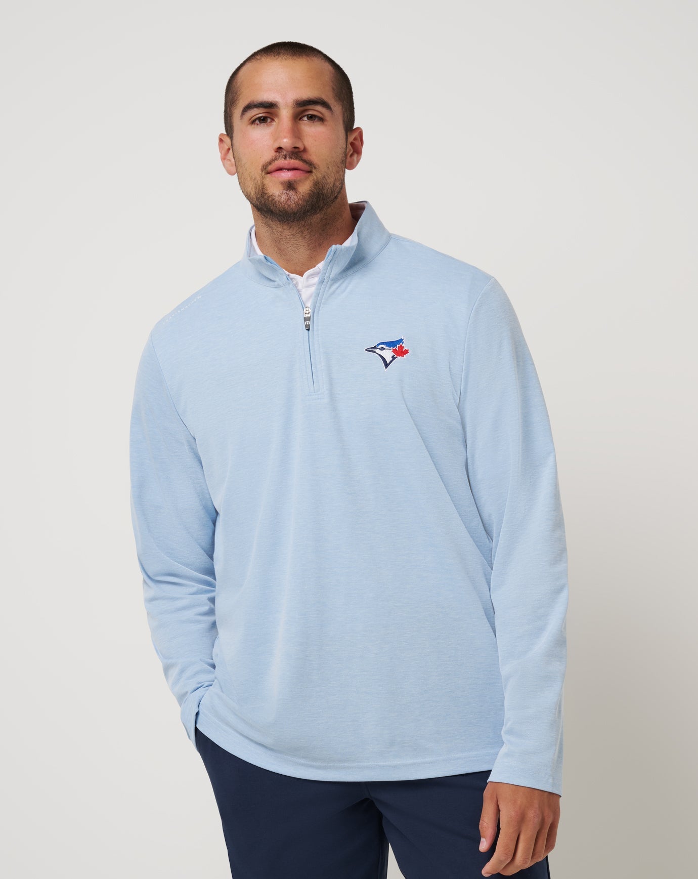 Travis Mathew Online Toronto Blue Jays Time To Tailgate Quarter Zip Men|Game Day|New