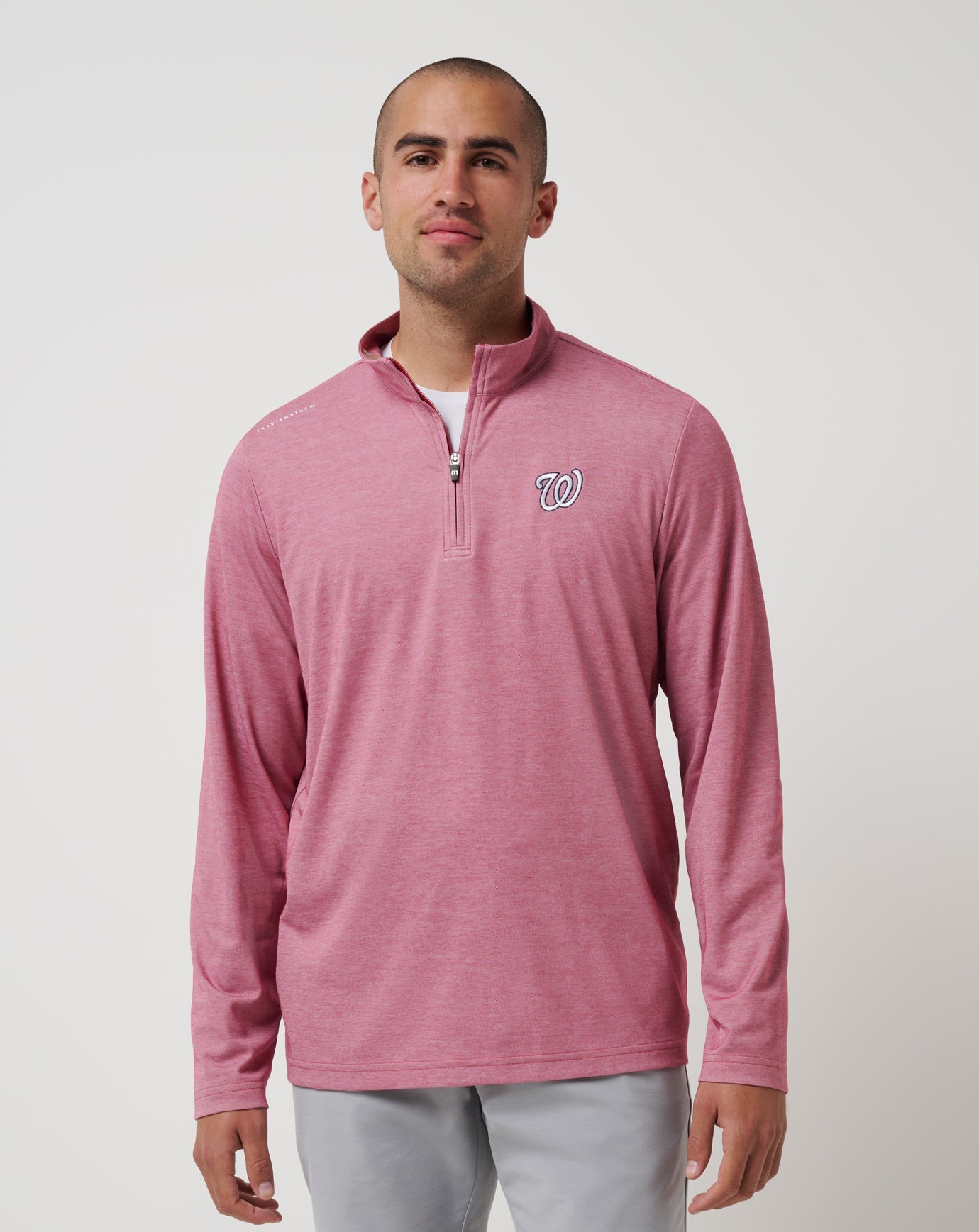 Travis Mathew Sale Washington Nationals Time To Tailgate Quarter Zip Men|New