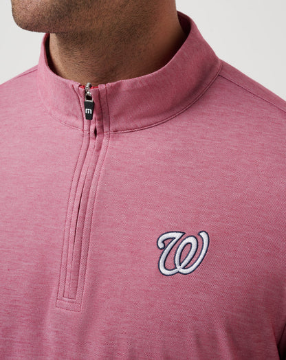 Travis Mathew Sale Washington Nationals Time To Tailgate Quarter Zip Men|New