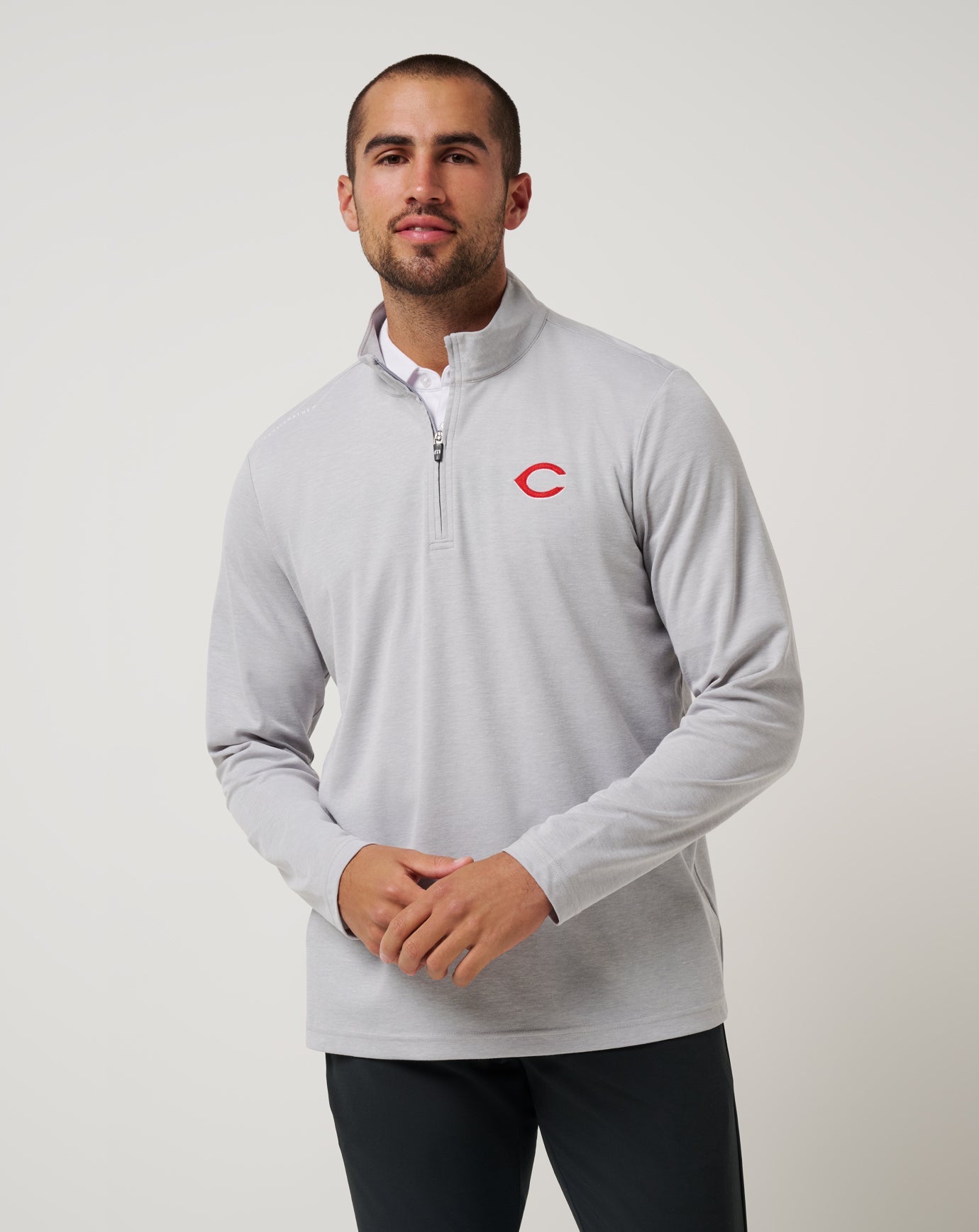 Travis Mathew Discount Cincinatti Reds Time To Tailgate Quarter Zip Men|New
