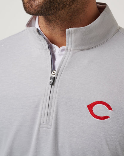 Travis Mathew Discount Cincinatti Reds Time To Tailgate Quarter Zip Men|New