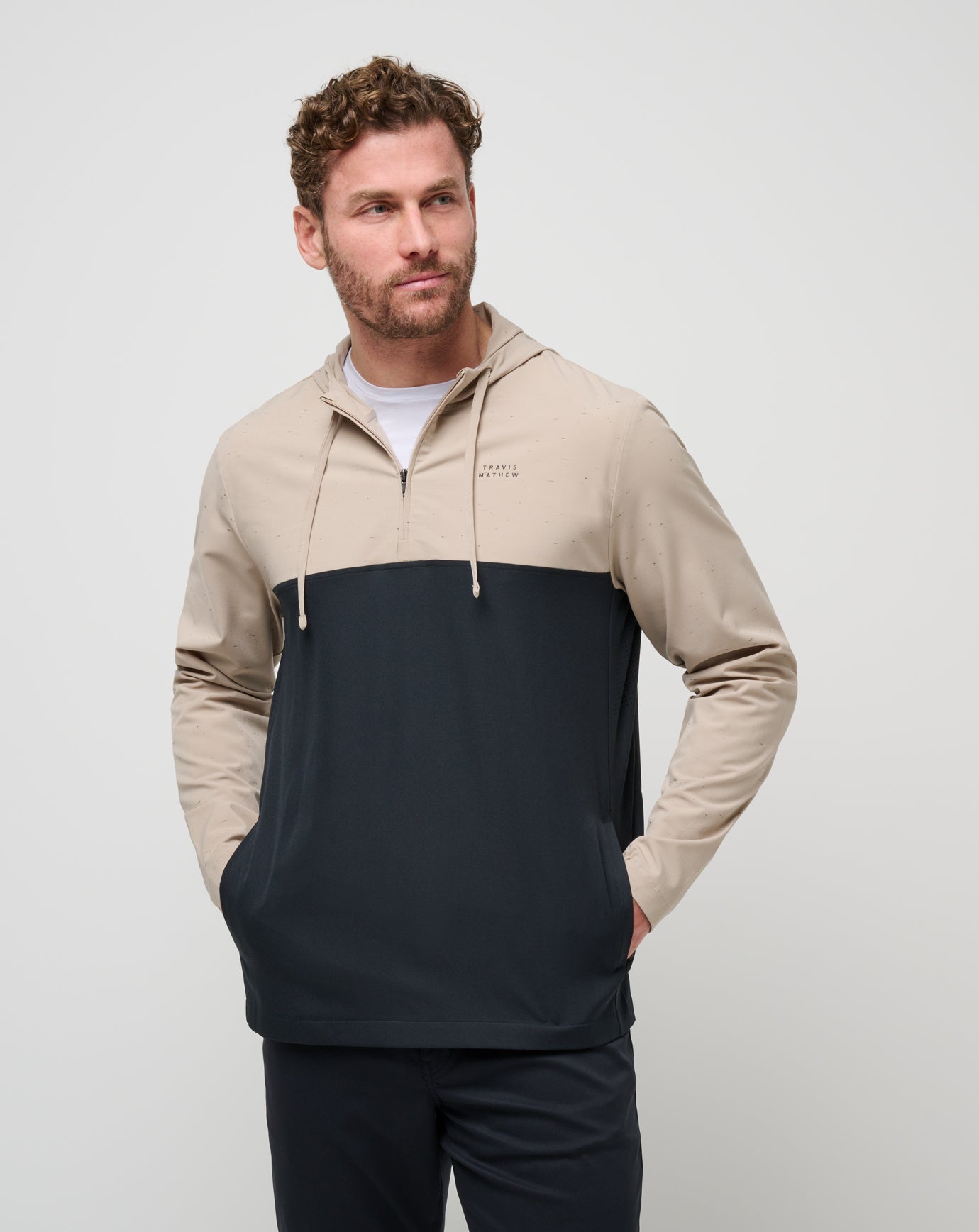 Travis Mathew Sale Rocky Shore Quarter Zip Hoodie Men