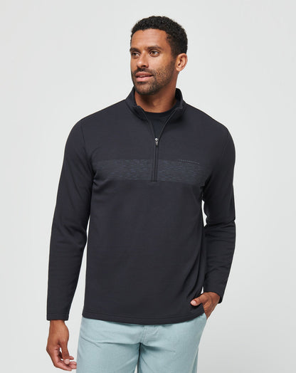 Travis Mathew Discount Upgraded Fleece Chest Stripe Quarter Zip Men