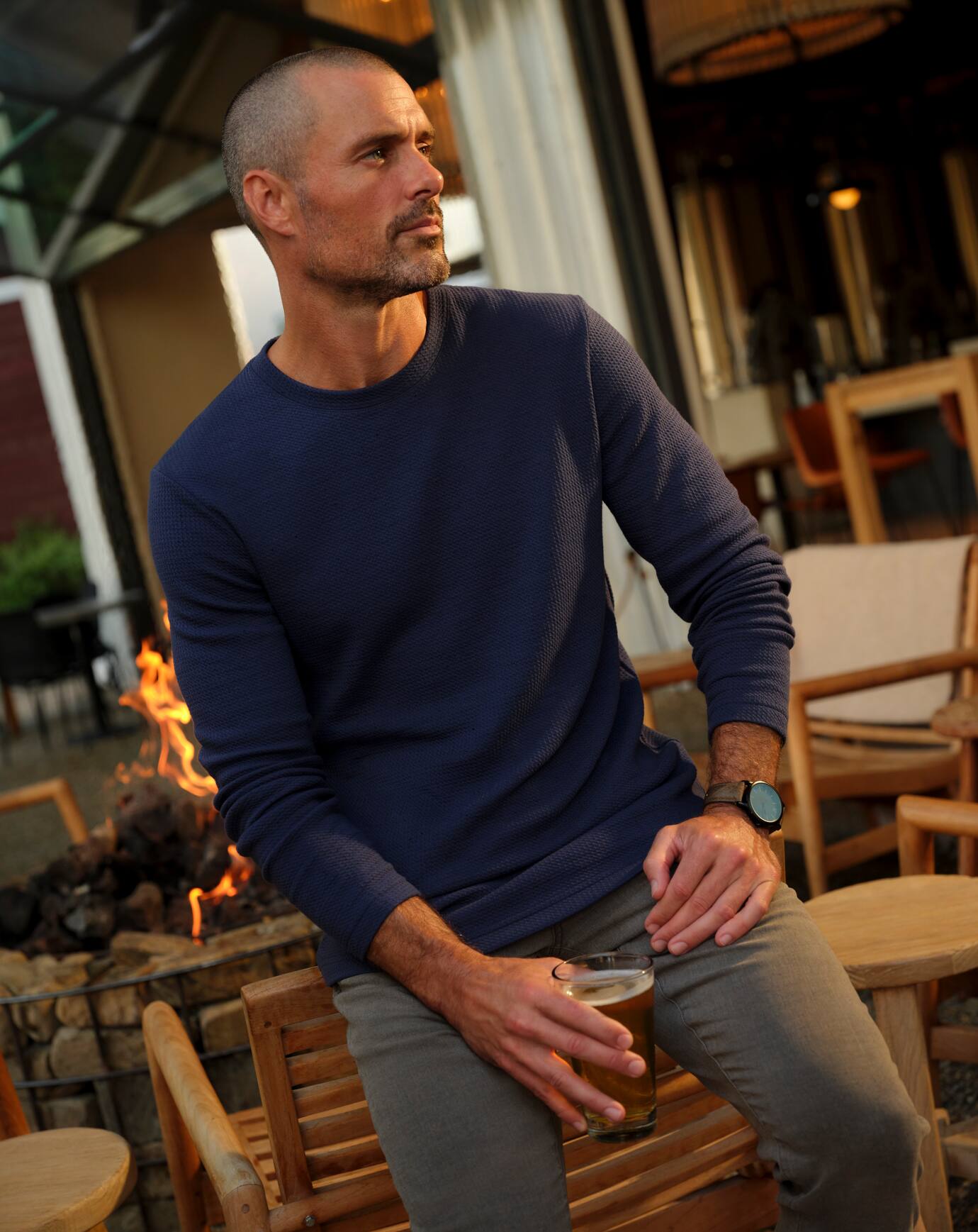 Travis Mathew Sale Cloud Waffle Crew Men