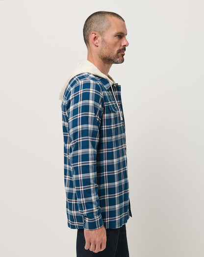 Travis Mathew US Cloud Flannel Hooded Button-Up Men