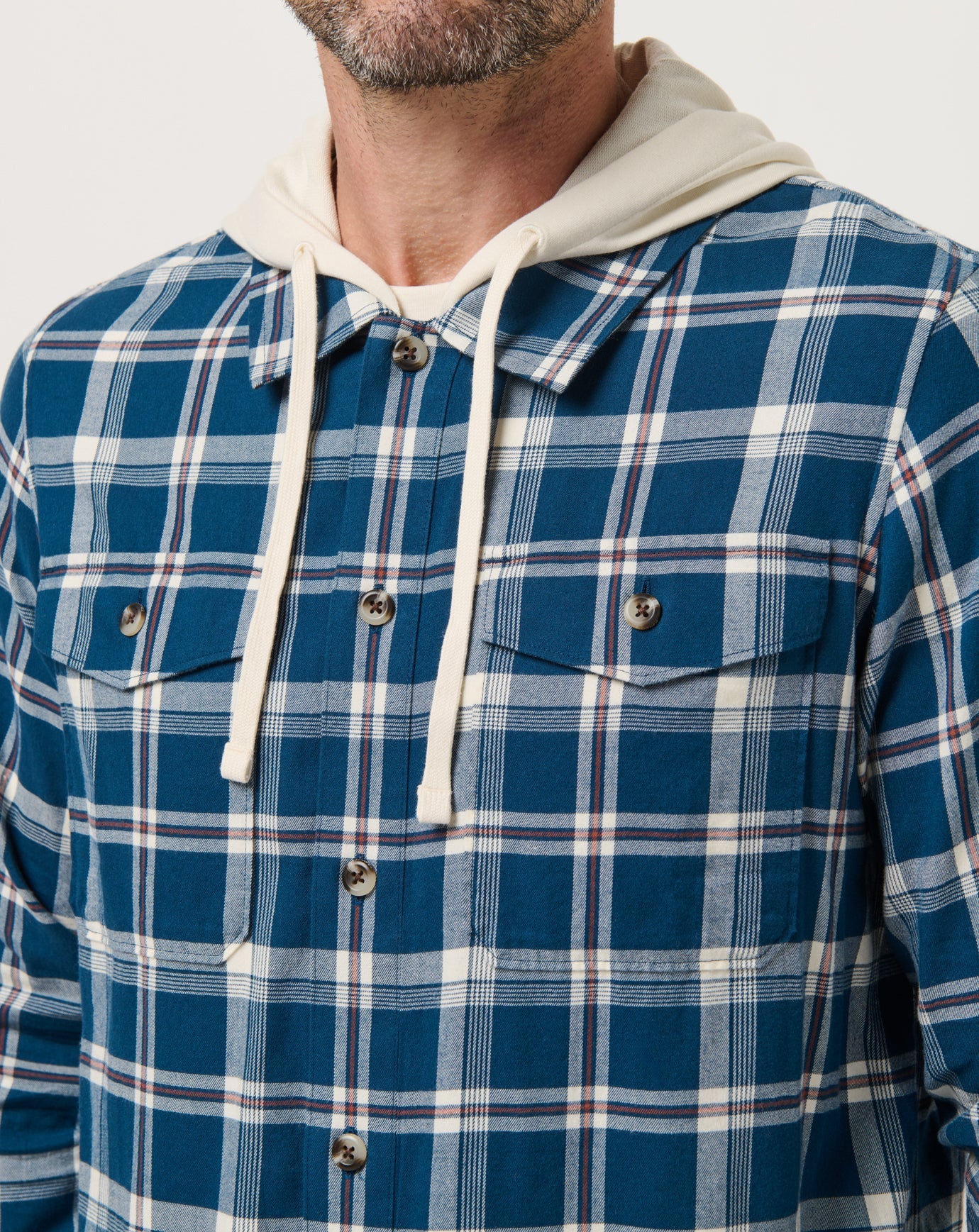 Travis Mathew US Cloud Flannel Hooded Button-Up Men