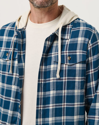 Travis Mathew US Cloud Flannel Hooded Button-Up Men