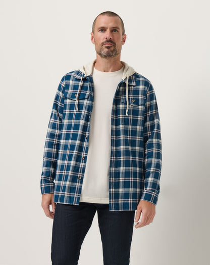Travis Mathew US Cloud Flannel Hooded Button-Up Men