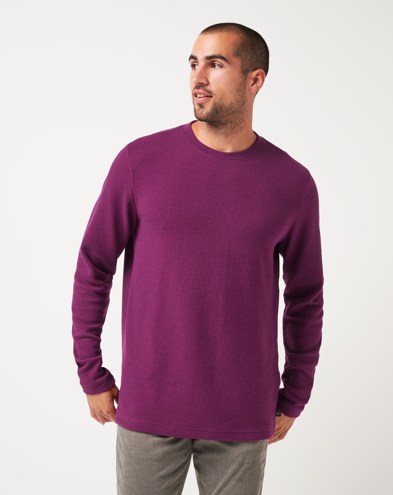 Travis Mathew Discount Burnley Cloud Waffle Crew Men