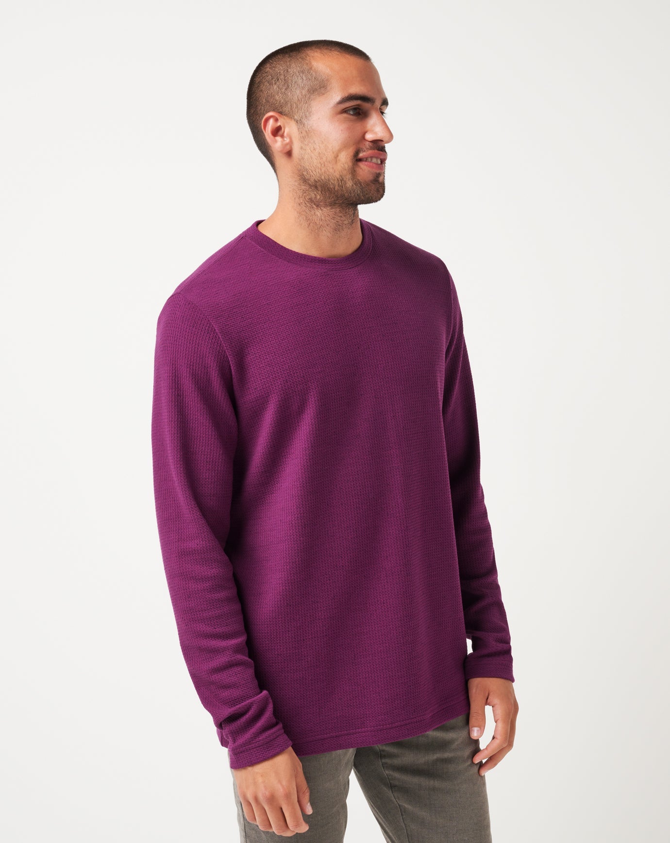 Travis Mathew Discount Burnley Cloud Waffle Crew Men