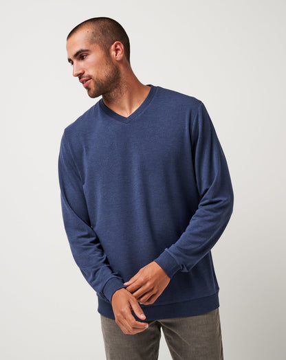 Travis Mathew Online Amenities V-Neck Crew Men|Golf