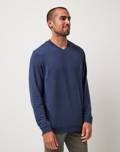 Travis Mathew Online Amenities V-Neck Crew Men|Golf