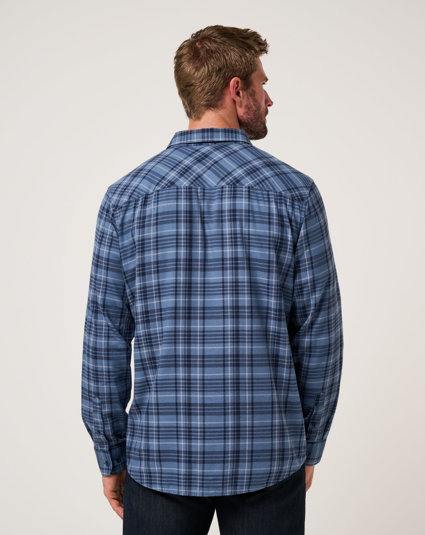 Travis Mathew For Sale Cloud Flannel Plaid Button-Up Men
