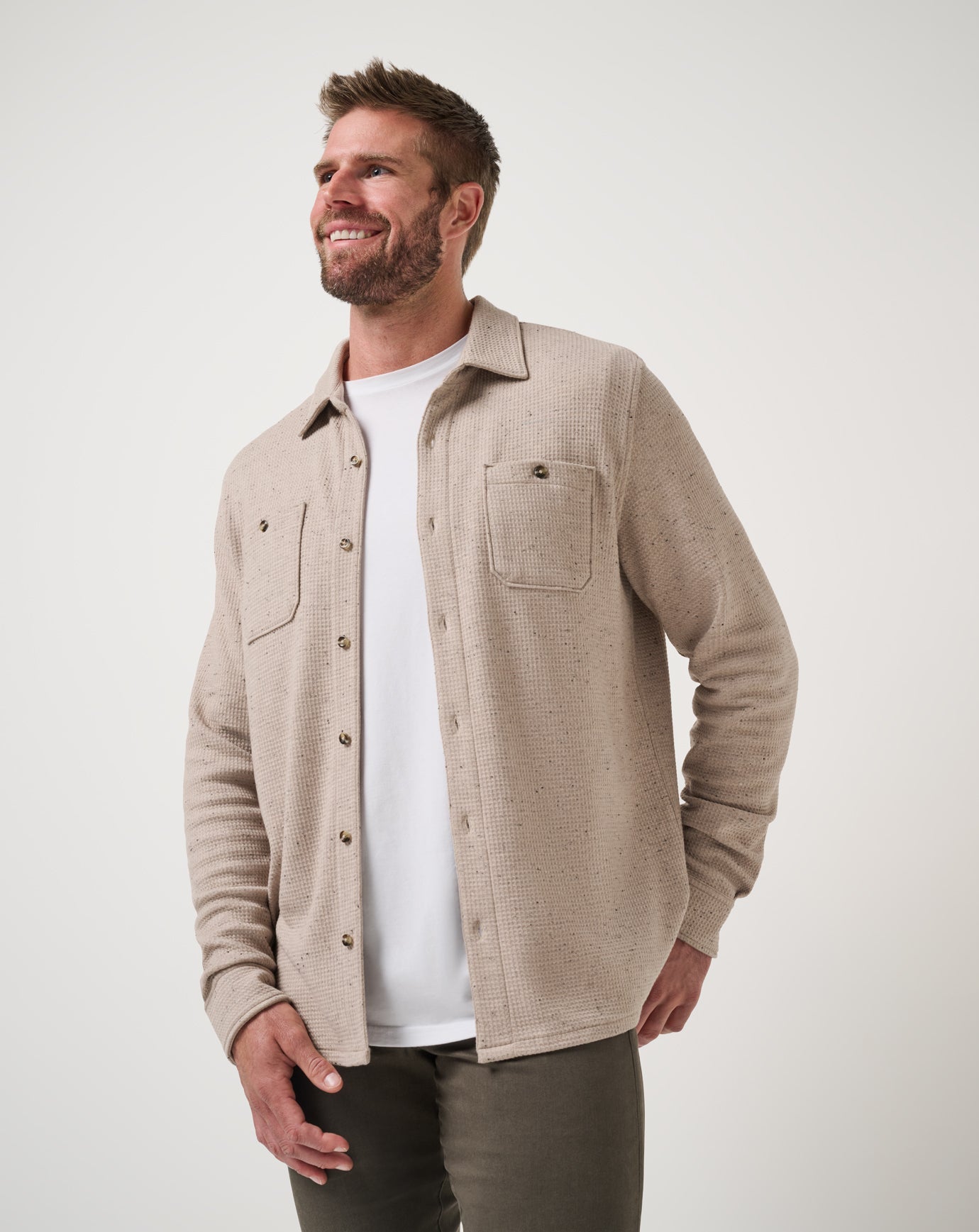 Travis Mathew US Cloud Waffle Shirt Jacket Men