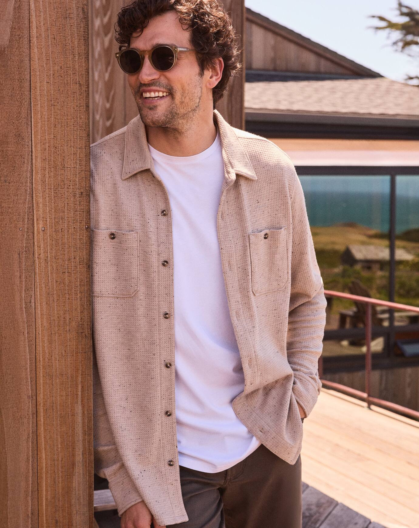 Travis Mathew US Cloud Waffle Shirt Jacket Men