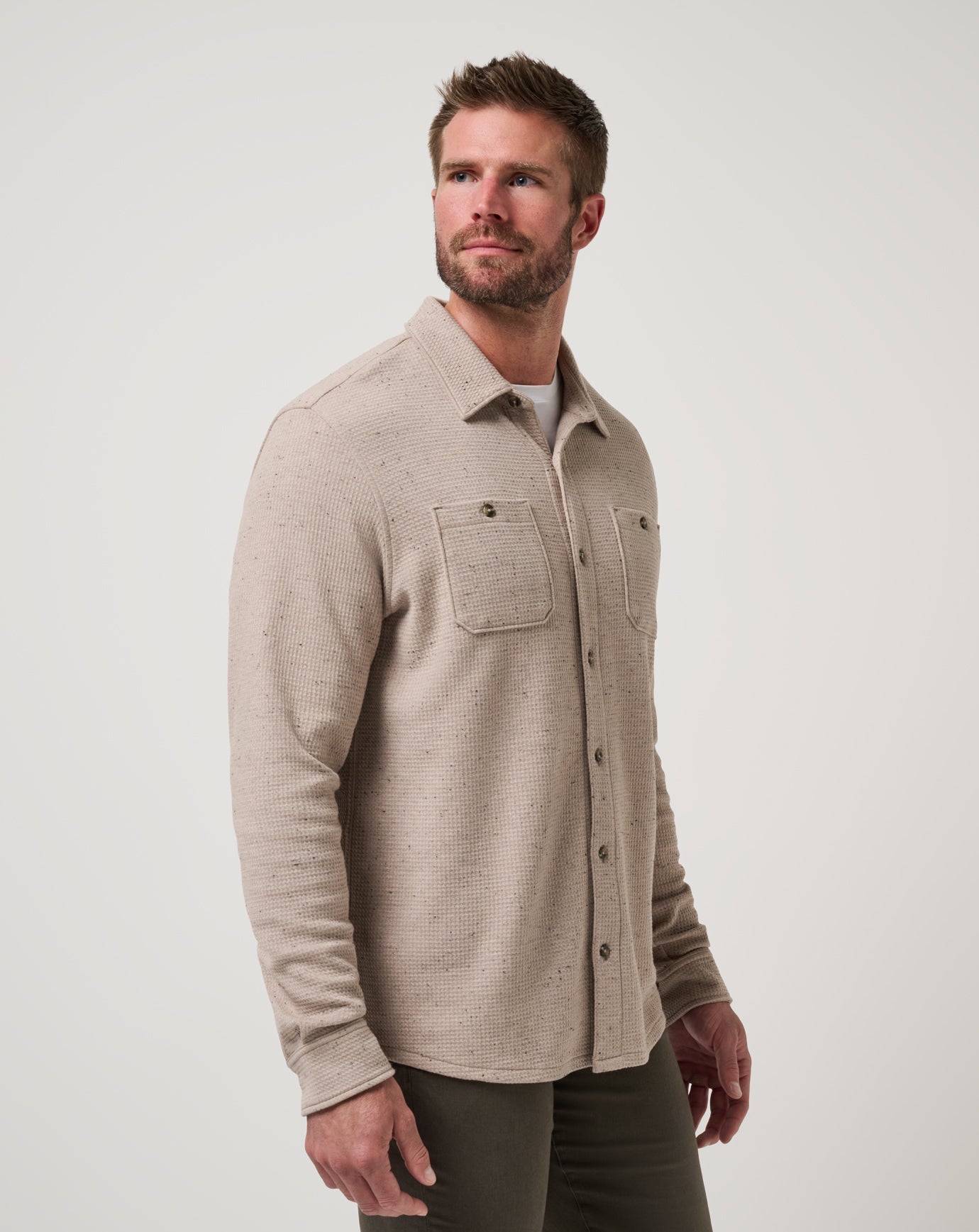 Travis Mathew US Cloud Waffle Shirt Jacket Men