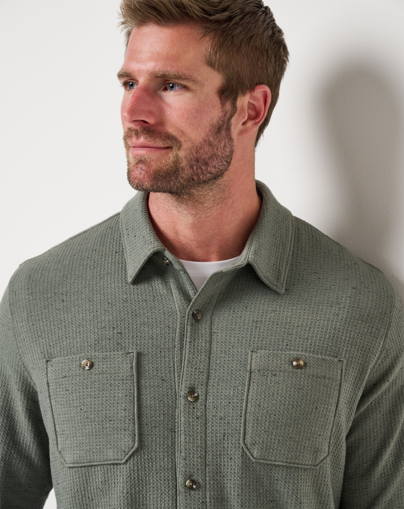 Travis Mathew US Cloud Waffle Shirt Jacket Men