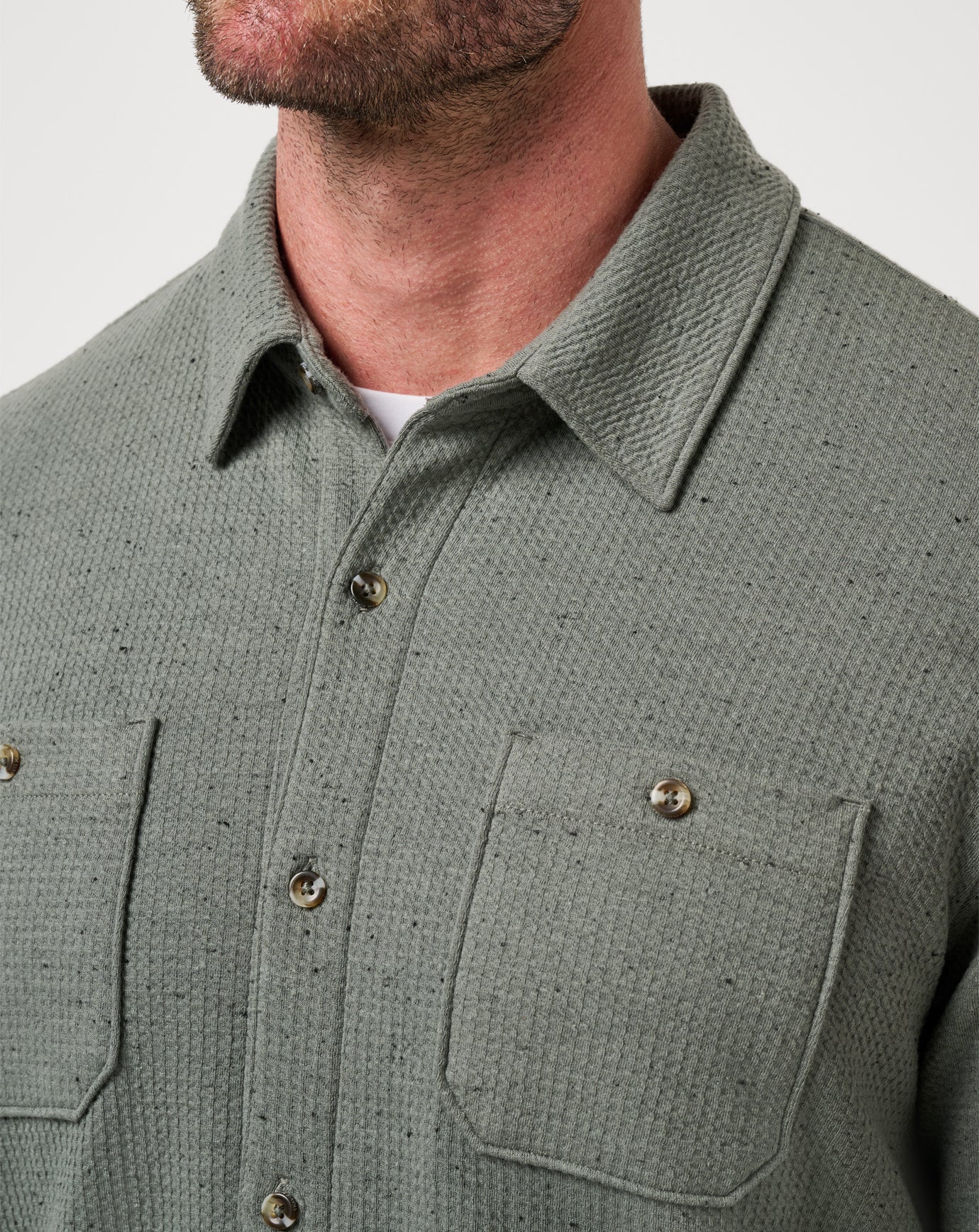 Travis Mathew US Cloud Waffle Shirt Jacket Men