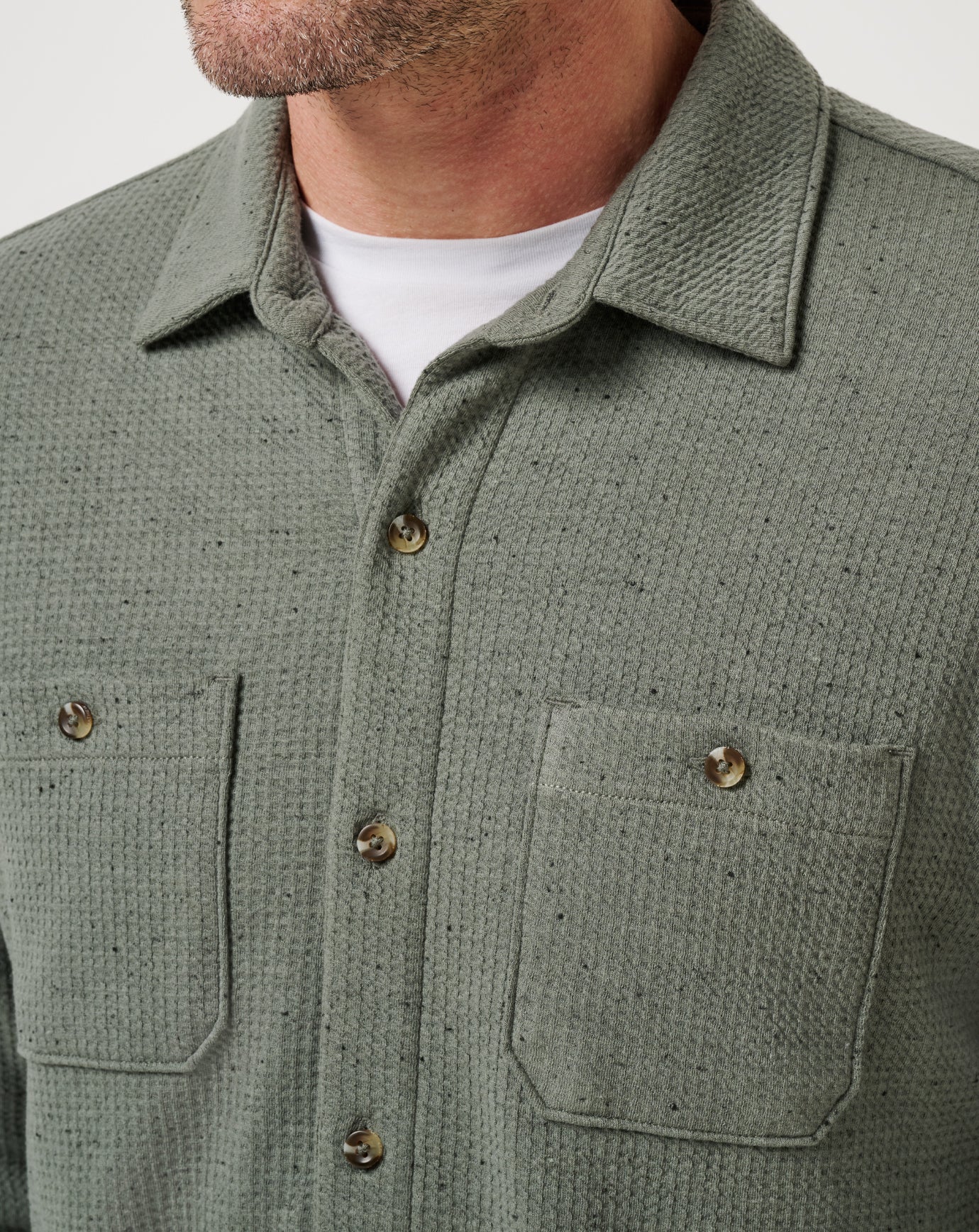Travis Mathew US Cloud Waffle Shirt Jacket Men