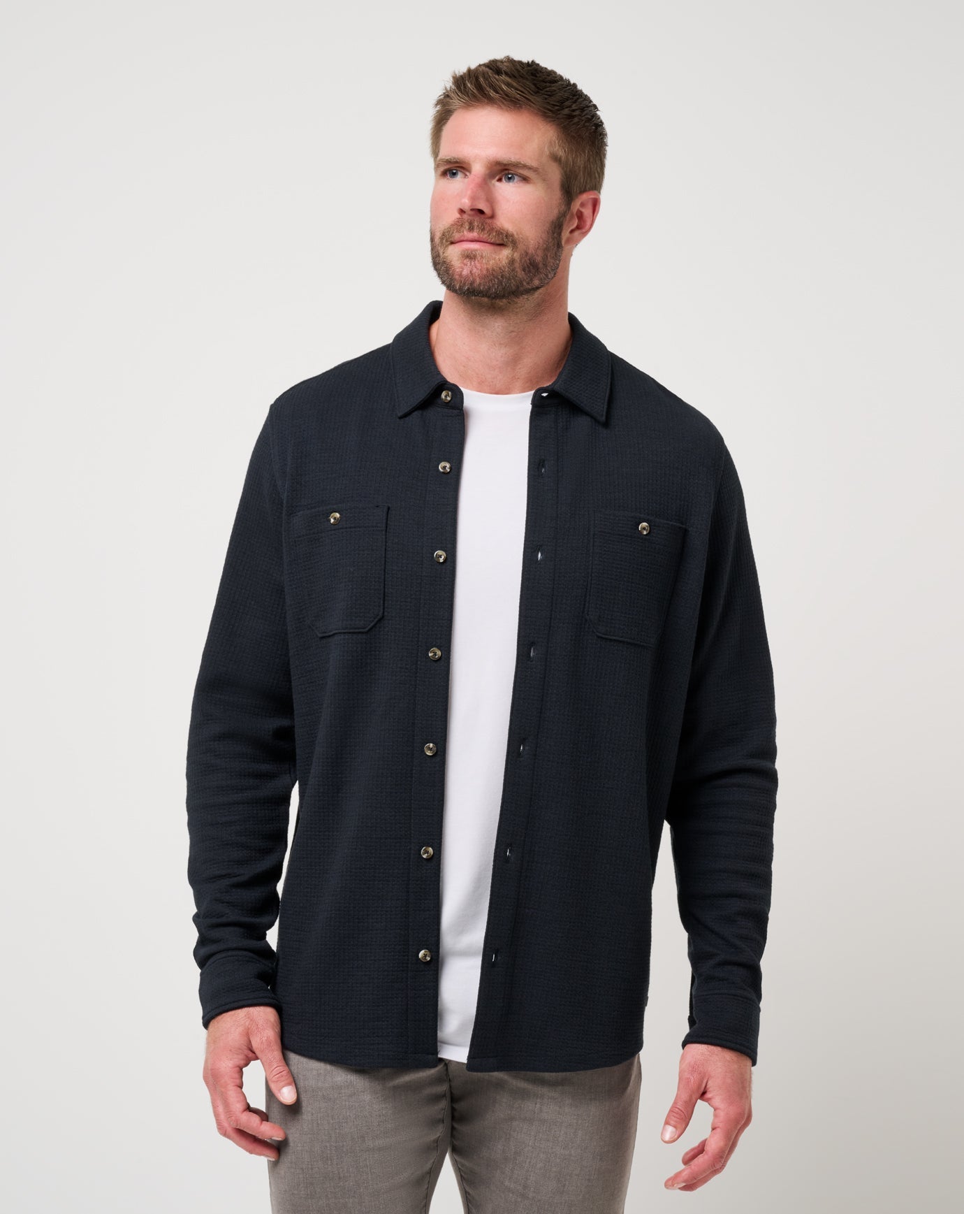 Travis Mathew Online Cloud Waffle Shirt Jacket Men