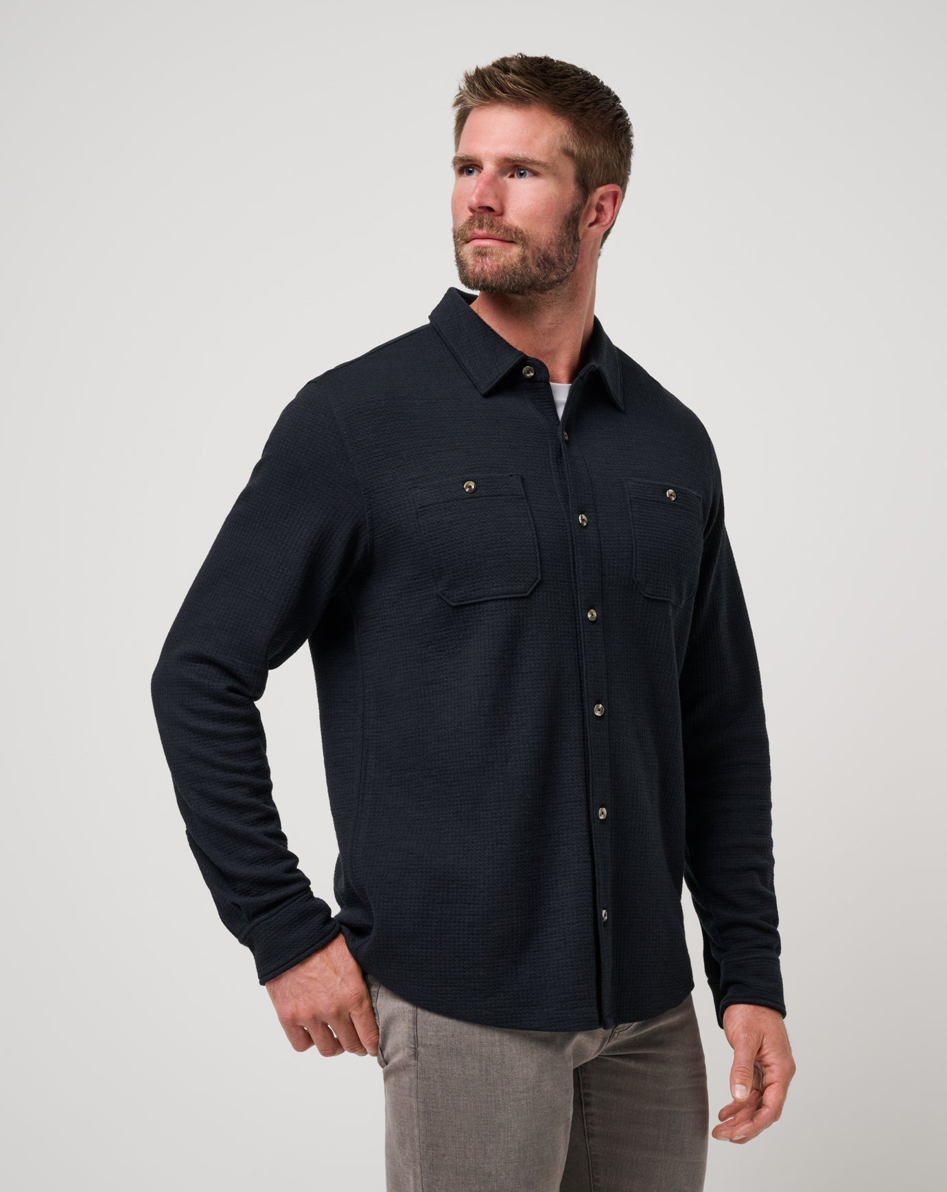 Travis Mathew Online Cloud Waffle Shirt Jacket Men
