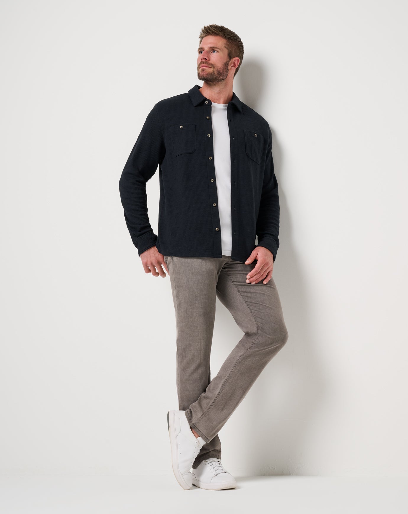 Travis Mathew Online Cloud Waffle Shirt Jacket Men