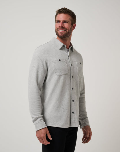 Travis Mathew Sale Cloud Waffle Shirt Jacket Men