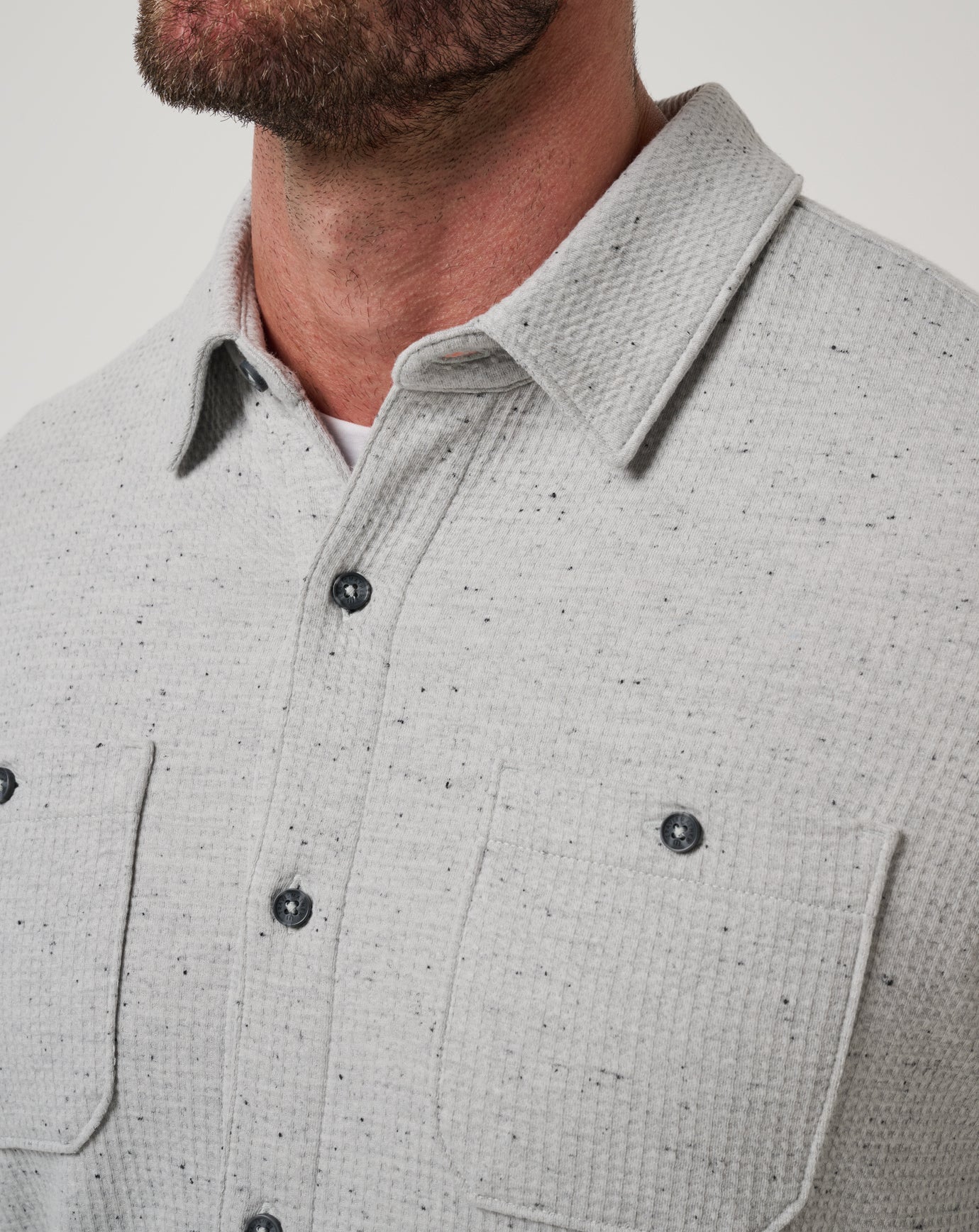 Travis Mathew Sale Cloud Waffle Shirt Jacket Men