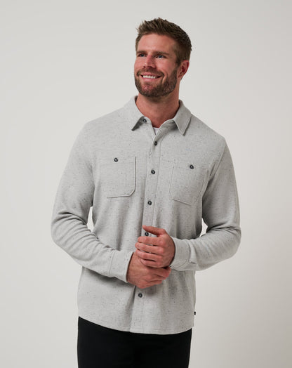 Travis Mathew Sale Cloud Waffle Shirt Jacket Men