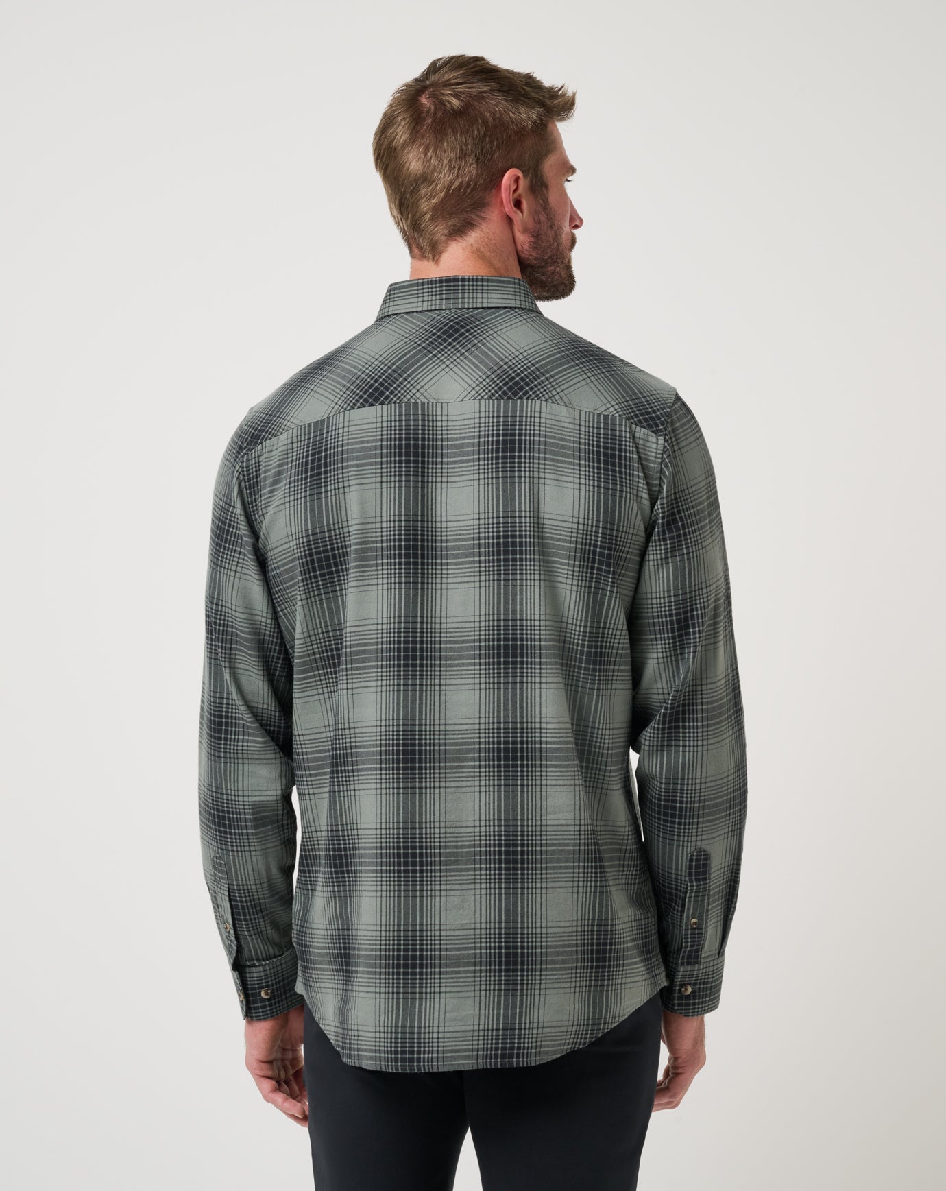 Travis Mathew Discount Cloud Flannel Plaid Button-Up Men