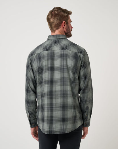 Travis Mathew Discount Cloud Flannel Plaid Button-Up Men