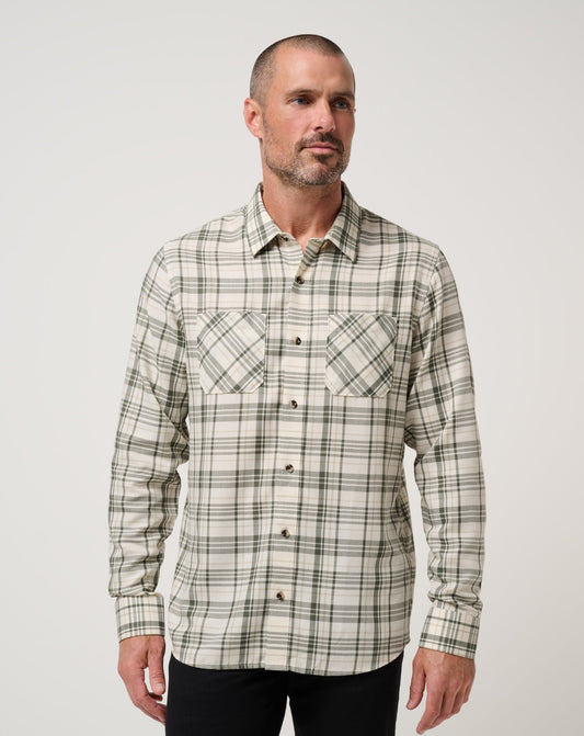 Travis Mathew Outlets Cloud Flannel Plaid Button-Up Men
