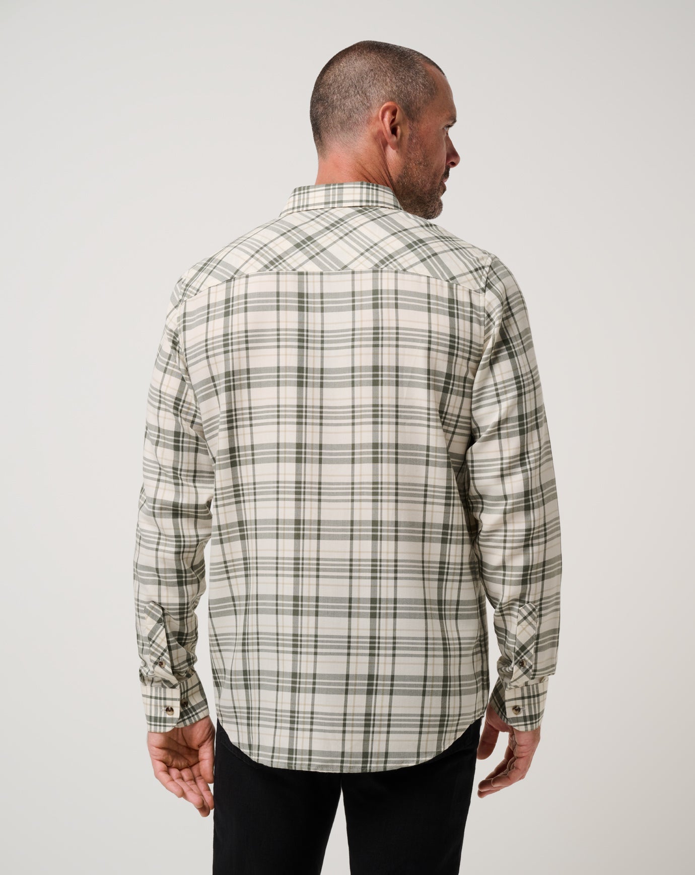 Travis Mathew Outlets Cloud Flannel Plaid Button-Up Men