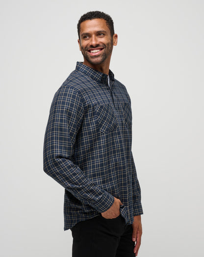 Travis Mathew US Cloud Flannel Plaid Button-Up Men