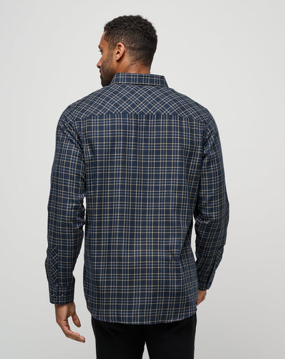 Travis Mathew US Cloud Flannel Plaid Button-Up Men