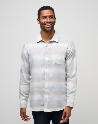 Travis Mathew Discount Cloud Flannel Stripe Button-Up Men