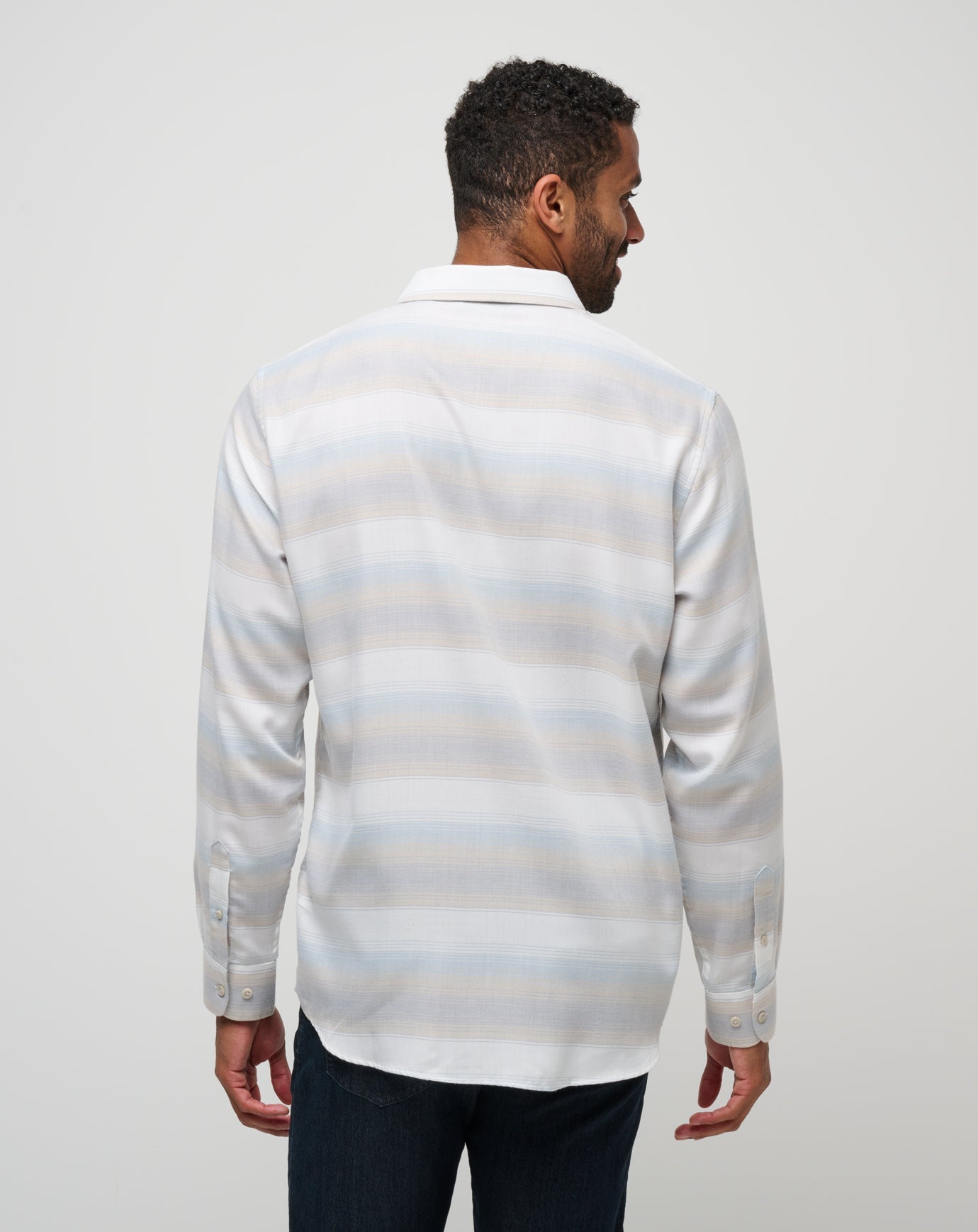 Travis Mathew Discount Cloud Flannel Stripe Button-Up Men