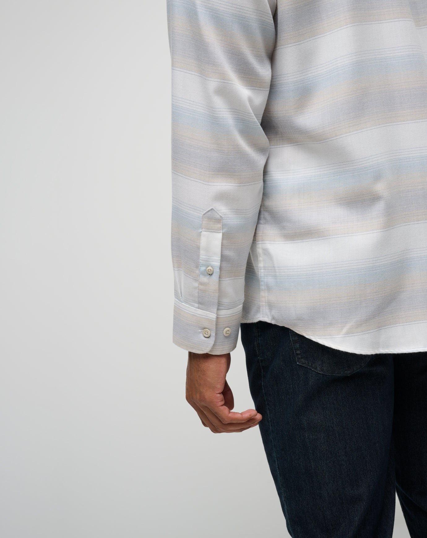 Travis Mathew Discount Cloud Flannel Stripe Button-Up Men