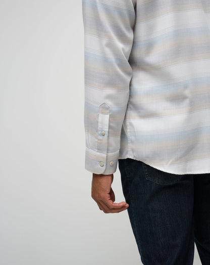 Travis Mathew Discount Cloud Flannel Stripe Button-Up Men