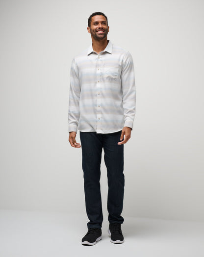 Travis Mathew Discount Cloud Flannel Stripe Button-Up Men