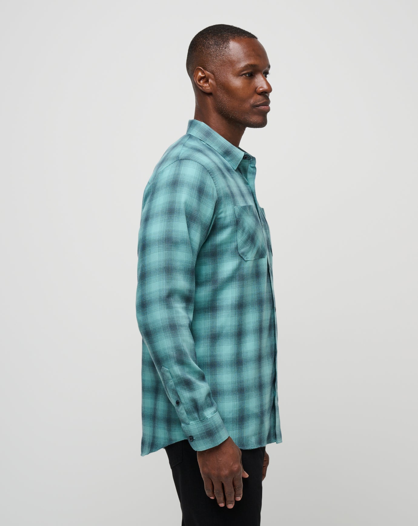 Travis Mathew US Cloud Flannel Plaid Button-Up Men