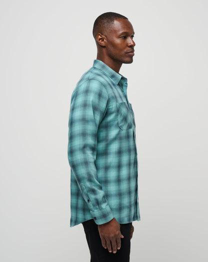 Travis Mathew US Cloud Flannel Plaid Button-Up Men
