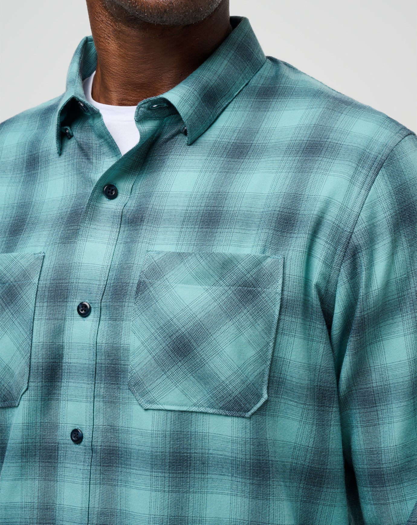 Travis Mathew US Cloud Flannel Plaid Button-Up Men