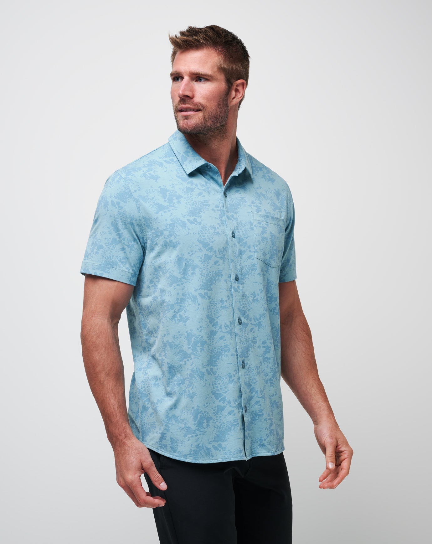 Travis Mathew Online Knit Braddah Button-Up Men