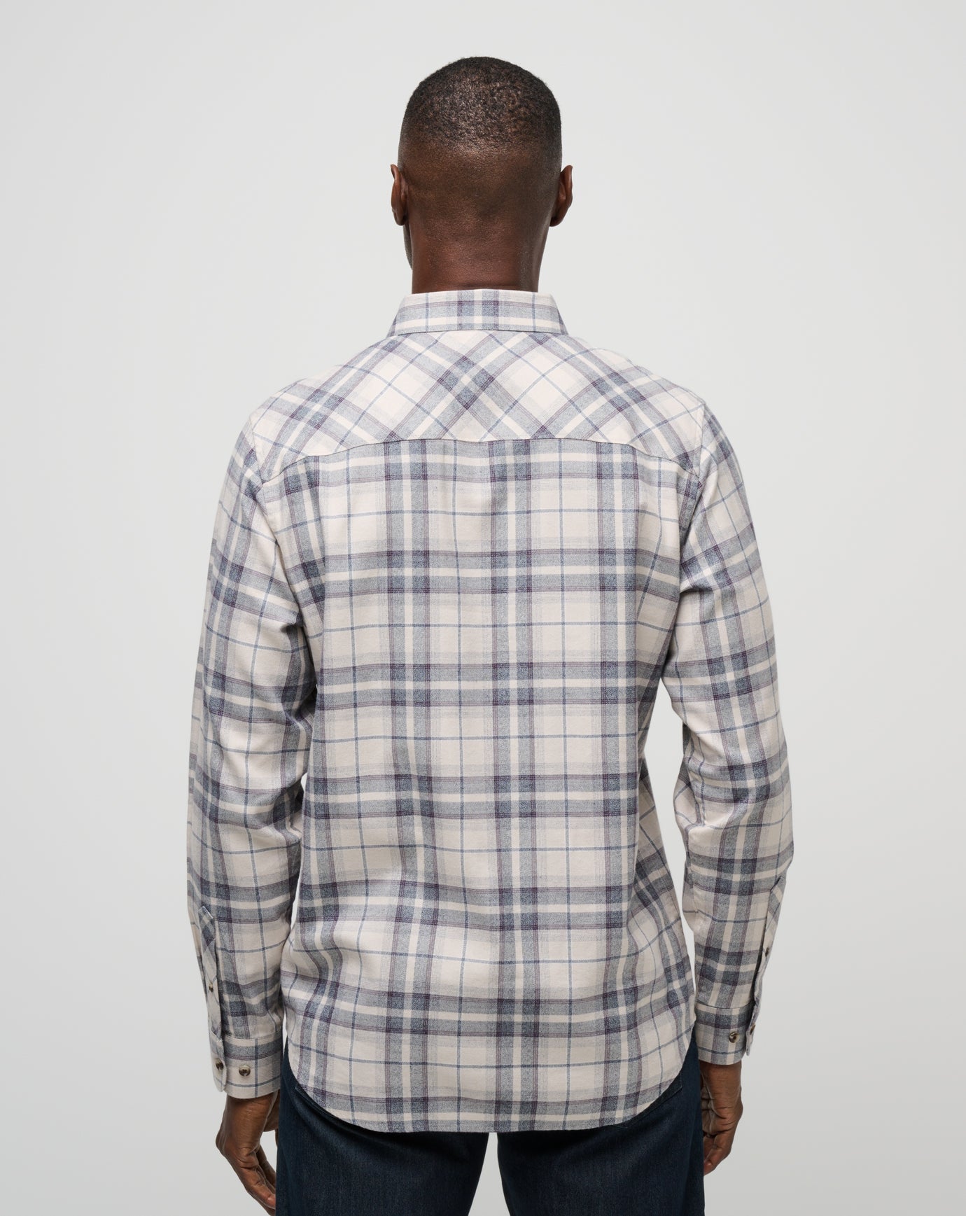 Travis Mathew US Cloud Flannel Plaid Button-Up Men