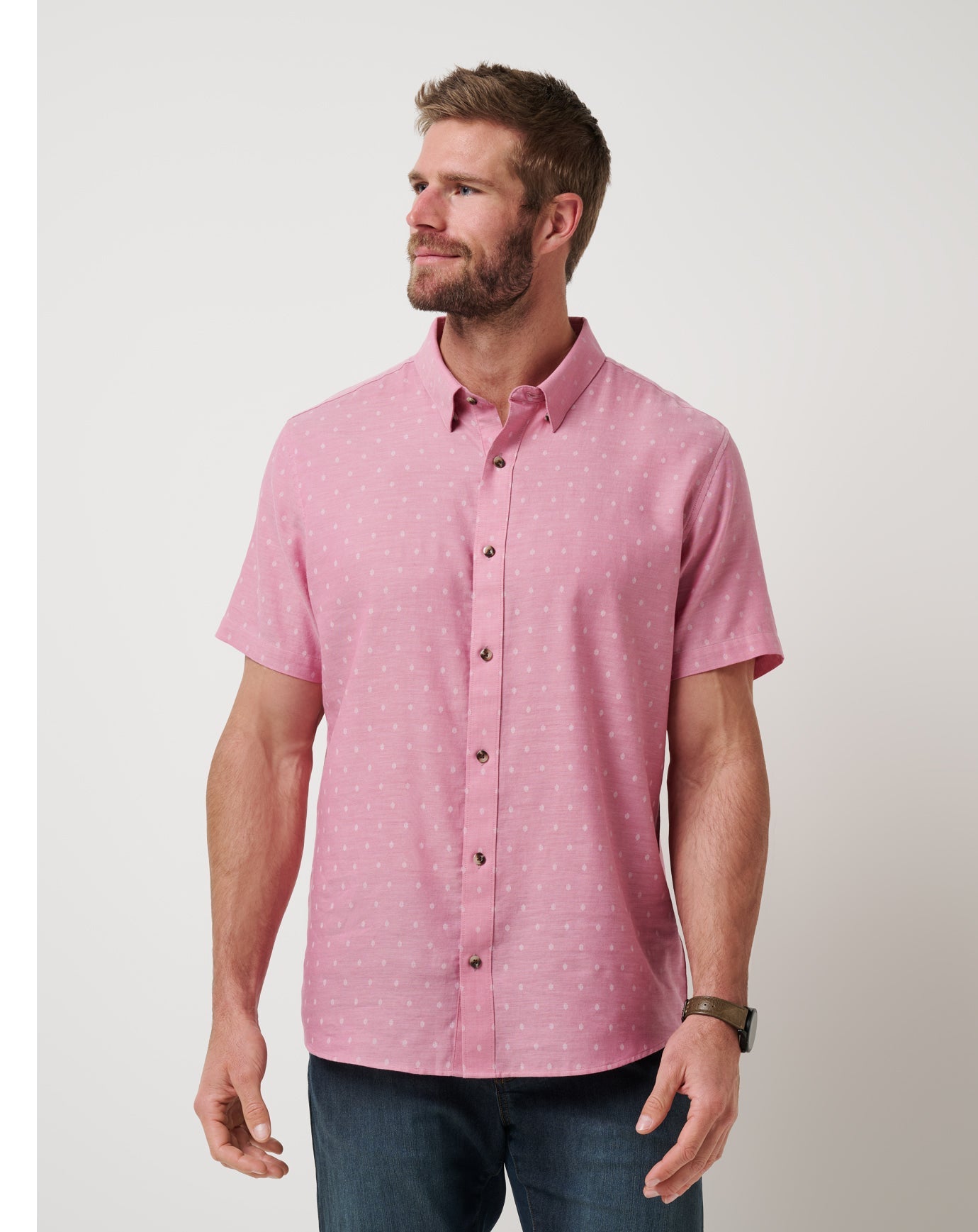 Travis Mathew Discount Early Check In Button-Up Men