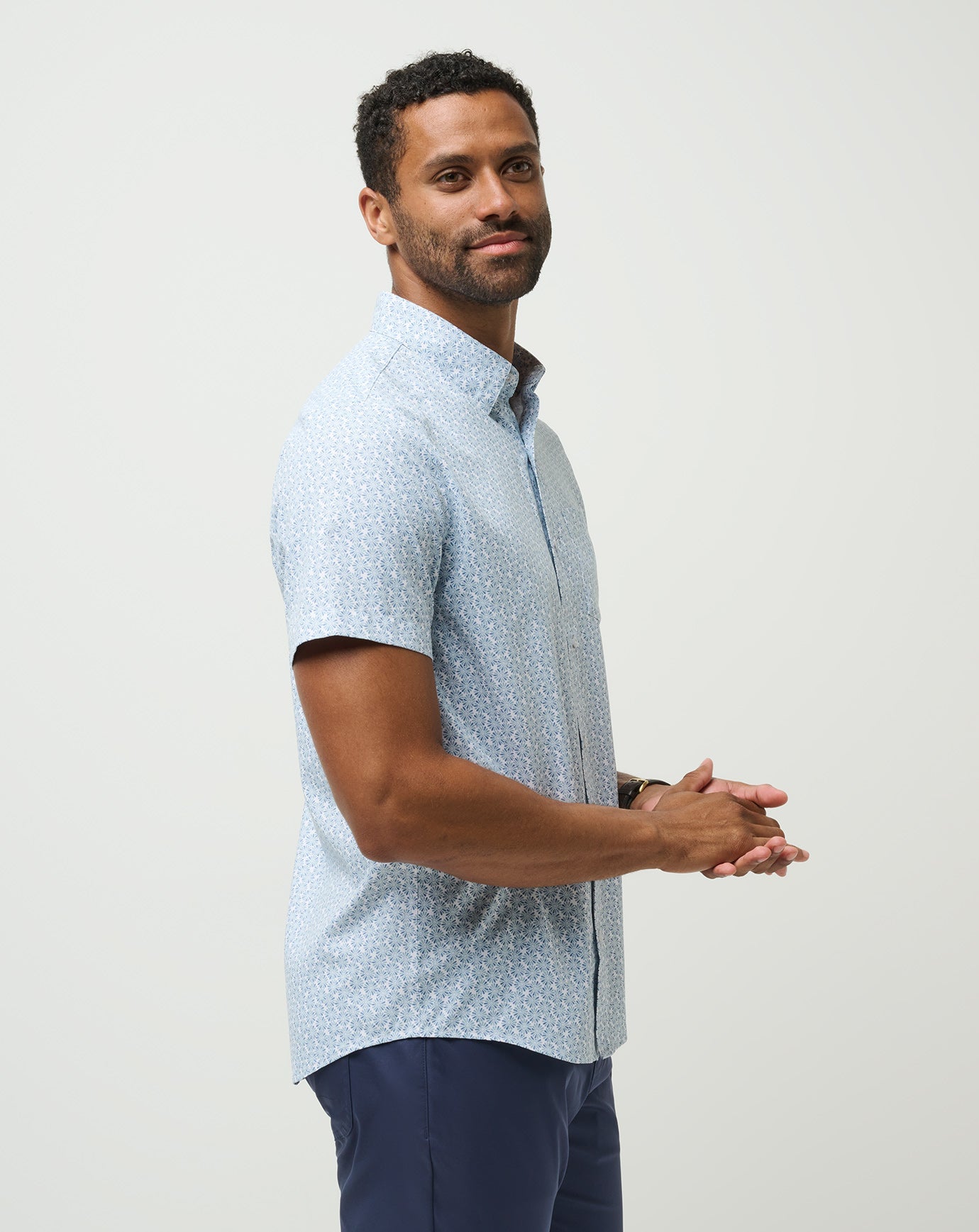 Travis Mathew Outlets Techwoven Country Mile Button-Up Men