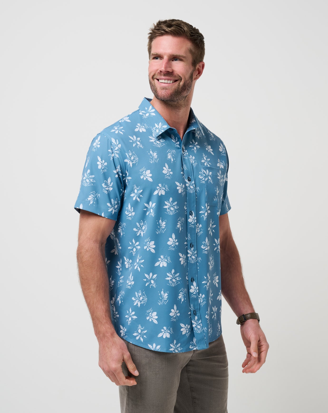 Travis Mathew Online Techwoven Seamate Button-Up Men
